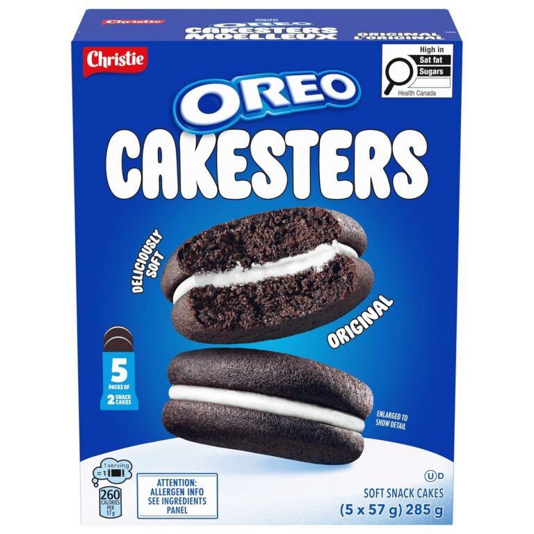 OREO Cakesters Soft Snack Cakes, 285g (Pack of 5, 57g each) Snack Packs, Original