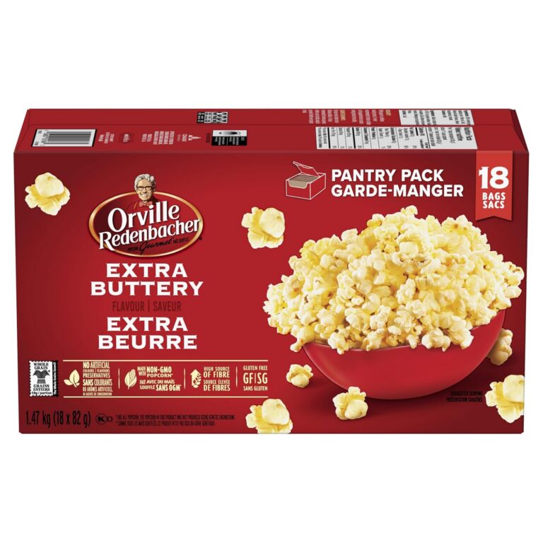 Orville Redenbacher Microwave Popcorn, Extra Buttery, Red, 81.94 g (Pack of 18)