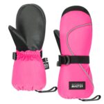OutdoorMaster Kids Ski Mittens, Ski Winter Waterproof Thermal Snow Gloves for Boys & Girls, Skiing, Snowboard, Winter Sports