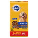 PEDIGREE VITALITY+ Dry, Food for Dogs Grilled Steak and Vegetable Flavour Dog Dry, 20kg