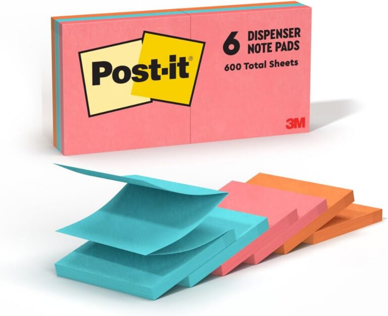 Post-it Pop-up Notes 3x3 in 6 Pads America's #1 Favorite Sticky Notes Poptimistic Collection Bright Colors (Magenta Pink Blue Green) Clean Removal Recyclable