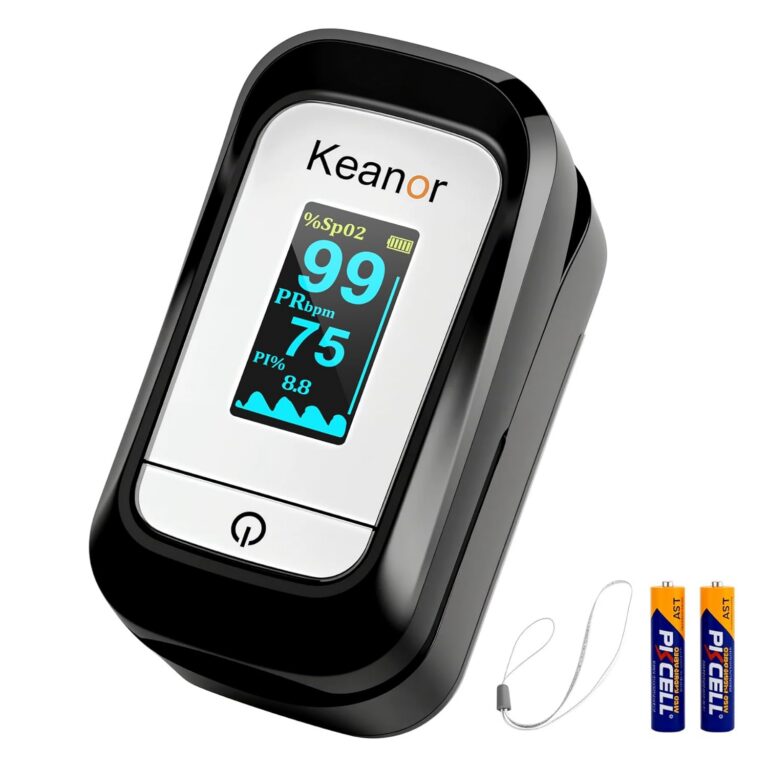 Pulse Oximeter, Oxygen Meter Finger Monitor with Alarm & PI, Finger Pulse Oximeter for SpO2 Blood Oxygen Saturation & Heart Rate, Portable O2 Monitor for Adults & Kids,...