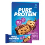 Pure Protein Bars - Nutritious, Gluten Free bar, made with Whey protein blend - low sugar, protein snack. Deliciously satisfying. Made in Canada, Caramel Churro (Pack of 6)