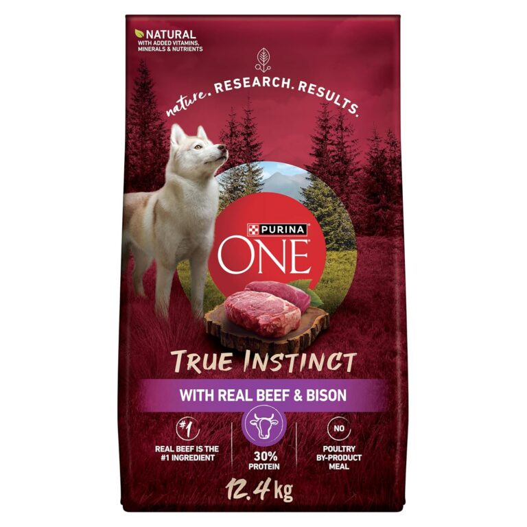 Purina ONE True Instinct High Protein Dry Dog Food, Beef & Bison - 12.4 kg Bag