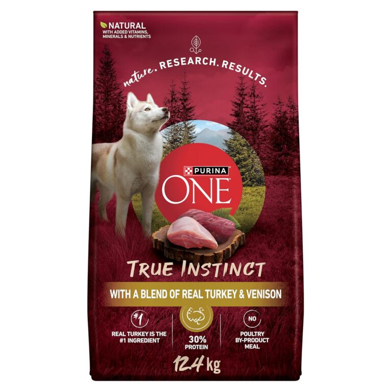 Purina ONE True Instinct High Protein Dry Dog Food, Turkey & Venison - 12.4 kg Bag