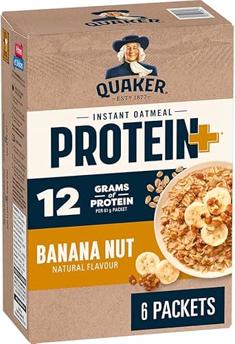 Quaker Protein+ Banana Nut Instant Oatmeal, 366g