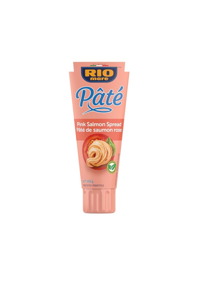 Rio Mare - 100g Salmon Pâté - Pink Salmon Spread for Crackers, Toast, Bread - Perfect for Parties, Appetizers, Snacks, and More