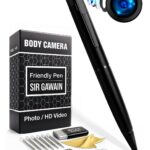 SIRGAWAIN 1080P Body Camera Pen [Upgraded 2024] – Body Cam with HD Video or Picture Taking, SD Card Storage, and Manual Control for Privacy Compliance