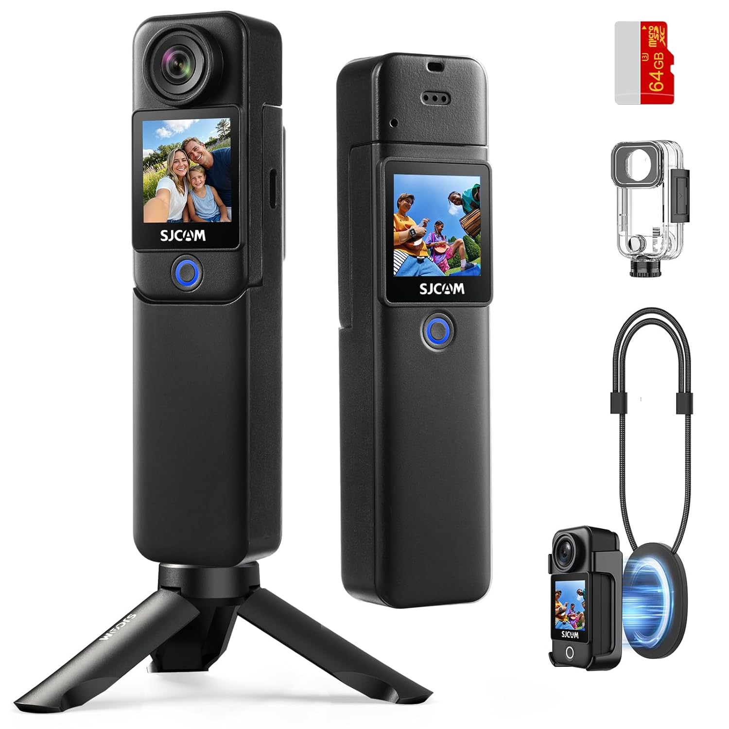 SJCAM C300 Vlogging Combo, 4K Pocket Action Camera,7Hour Power,6-Axis Stabilization,Dual-Touch Screen Body Cam, Handheld Travel Camcorders, Waterproof, Live Streaming,... SJCAM C300 Vlogging Combo, 4K Pocket Action Camera,7Hour Power,6-Axis Stabilization,Dual-Touch Screen Body Cam, Handheld Travel Camcorders, Waterproof, Live Streaming,...