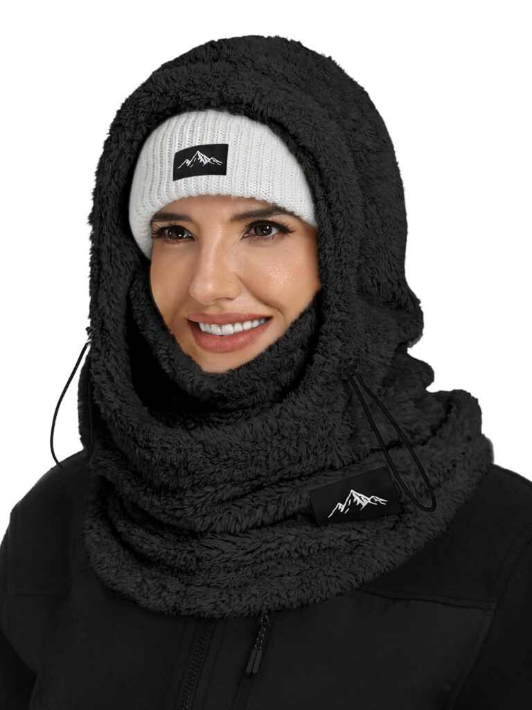 Ski Mask Balaclava for Women Men Windproof Fleece Winter Face Mask Cold Weather Hat Neck Warmer
