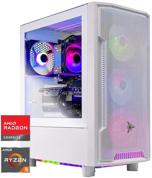 Skytech Archangel Gaming PC Desktop, Ryzen 5 7600X 4.7 GHz (5.3GHz Turbo), AMD RX 7600 8GB , 1TB NVMe SSD, 16GB DDR5 RAM 6000, 650W GOLD PSU, Wi-Fi,