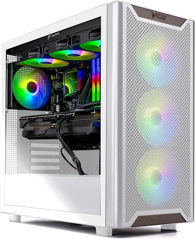 Skytech Chronos Gaming PC Desktop, Ryzen 7 7800X3D 4.2 GHz (5GHz Turbo Boost),AMD Radeon RX 9070 16GB GDDR6 , 1TB Gen4 NVMe SSD, 32GB DDR5 RAM 6000