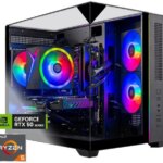 Skytech Gaming Crystal Desktop PC, Ryzen 5 7600 3.8 GHz (5.1GHz Turbo), NVIDIA RTX 5060, 1TB NVMe SSD, 32GB DDR5 RAM 6000, 650W GOLD PSU, Wi-Fi, Win