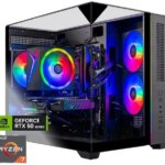 Skytech Gaming Crystal Desktop PC, Ryzen 7 7700 3.8 GHz (5.3GHz Turbo), NVIDIA RTX 5060 Ti 16GB, 1TB NVMe SSD, 32GB DDR5 RAM 6000, 650W GOLD PSU,