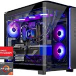 Skytech Gaming King 95 Gaming PC, AMD Ryzen 7 7800X3D 4.2GHz, AMD RX 9070XT 16GB VRAM, 1TB Gen4 NVMe SSD, 32GB DDR5 RAM 5600, 850W GOLD ATX 3 PSU, 360