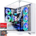 Skytech Gaming O11 Vision Gaming PC, AMD Ryzen 7 9850X3D 4.7GHz, AMD RX 9070XT 16GB VRAM, 2TB NVMe SSD, 32GB DDR5 RAM 5600 Non-RGB, 850W GOLD ATX 3
