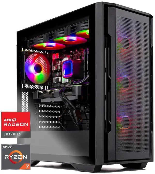 Skytech Gaming Rampage Gaming PC, AMD Ryzen 7 7700X 4.5GHz, AMD RX 9070XT 16GB VRAM, 1TB NVMe SSD, 16GB DDR5 RAM 6000 Non-RGB, 850W GOLD ATX 3 PSU,