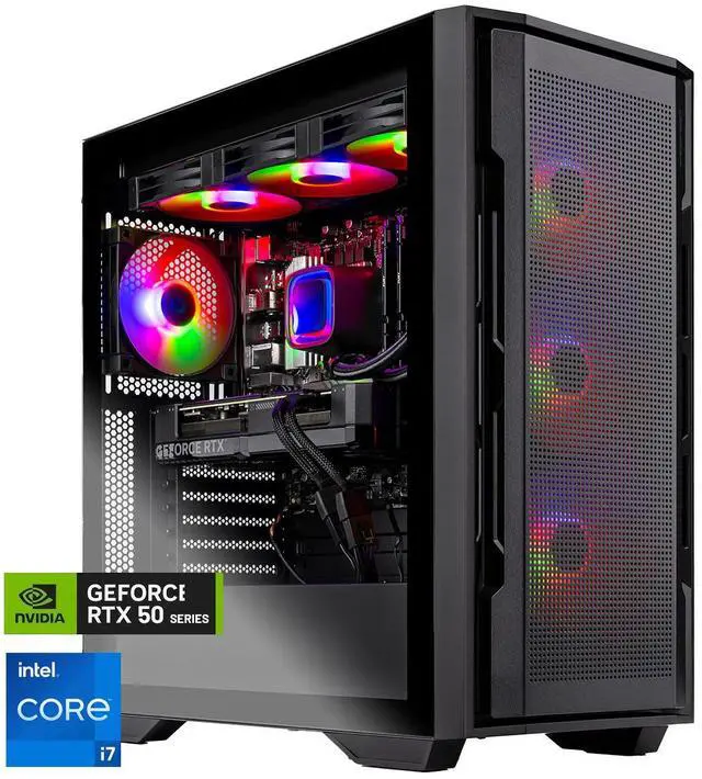 Skytech Gaming Rampage Gaming PC, Intel i7 14700F 2.1GHz, NVIDIA RTX 5060 Ti 16GB, 2TB Gen4 NVMe SSD, 32GB DDR4 RAM 3200, 850W GOLD ATX 3 PSU, 360