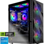 Skytech Gaming Storm Gaming PC, Intel i5 14400F 2.5GHz, NVIDIA RTX 5060 Ti 16GB, 1TB Gen4 NVMe SSD, 32GB DDR4 RAM 3200, 650W GOLD PSU, Wi-Fi, Win 11,