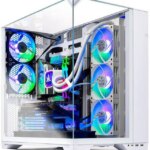 Skytech O11 Vision Gaming PC Desktop, Ryzen 9 9900X3D 4.4 GHz (5.5GHz Turbo Boost), AMD RX 9070 XT 16GB GDDR6, 1TB Gen4 NVMe SSD, 32GB DDR5 RAM 6000