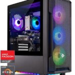 Skytech Shadow Gaming PC Desktop, Ryzen 7 7700 3.8 GHz (5.3GHz Turbo), AMD RX 9070 XT 16GB, 1TB NVMe SSD, 32GB DDR5 RAM 6000 RGB, 850W GOLD PSU,