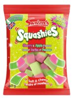 Squashies, Soft & Chewy Marshmallow Candy, Sour Cherry &Apple 160 Grams (1 Bag)