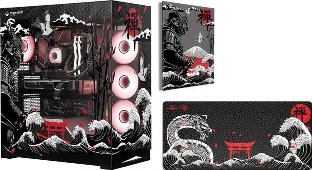 Starforge Systems Nimbus Clouded Gates Custom Gaming Desktop PC Bundle, AMD Ryzen 7 9800X3D, AMD RX 9070 XT 16GB, 2TB Gen 4 NVMe, 32GB DDR5 RAM 6000,