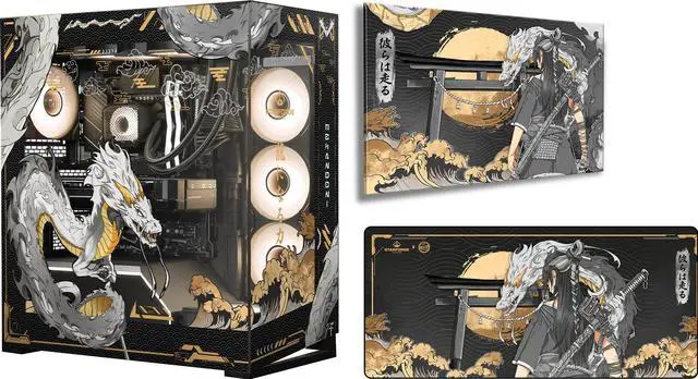 Starforge Systems Nimbus Golden Dragon Custom Gaming Desktop PC Bundle, Intel Core i7-14700F, GeForce RTX 5060 Ti 16GB, 1TB Gen 4 NVMe, 32GB DDR5 RAM