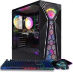 STGAubron Gaming Desktop PC, Radeon RX 580 8G GDDR5, AMD Athlon 3000G 3.5G,16G RAM, 512G SSD, 600M WiFi, BT 5.0, RGB Fan x 4, RGB Keyboard & Mouse &