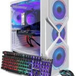 STGAubron Gaming PC Computer Desktop,AMD Ryzen 5 5500 up to 4.2GHz, GeForce RTX 2060 6G Graphics,16G DDR4 RAM, 1TB SSD, WiFi 6 5G & BT 5.2, RGB Fan