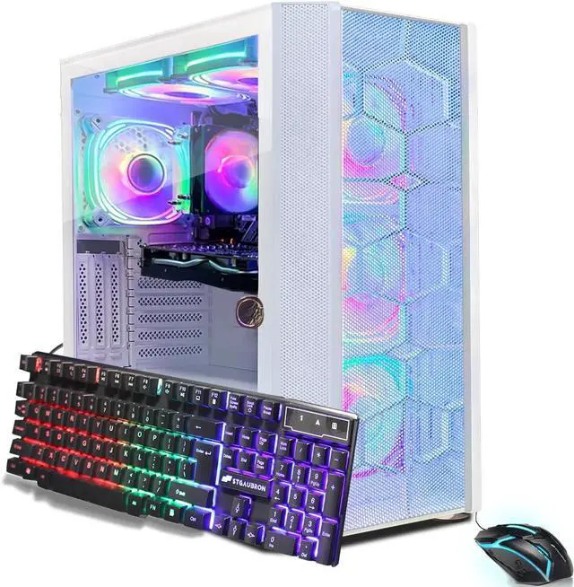 STGAubron Gaming PC Computer Desktop, AMD Ryzen 5 5500 up to 4.2GHz, GeForce RTX 2060 Super 8G,16GB DDR4 RAM, 1TB SSD, WiFi 6 5G Supported & BT 5.2,