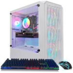 STGAubron Gaming PC Computer Desktop, Intel Core i5-9400F up to 4.3Ghz, Radeon RX 590 8G Graphics, 16G DDR4 RAM, 1TB SSD, WiFi 6, BT 5.2, RGB Fan x6,