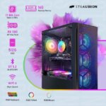 STGAubron Gaming PC Computer Desktop, Intel Core i7 8th Gen up to 4.1G, Radeon RX 580 8G, 16G DDR4, 512G SSD, WiFi 6, BT 5.2, RGB Fan x6, Windows 11