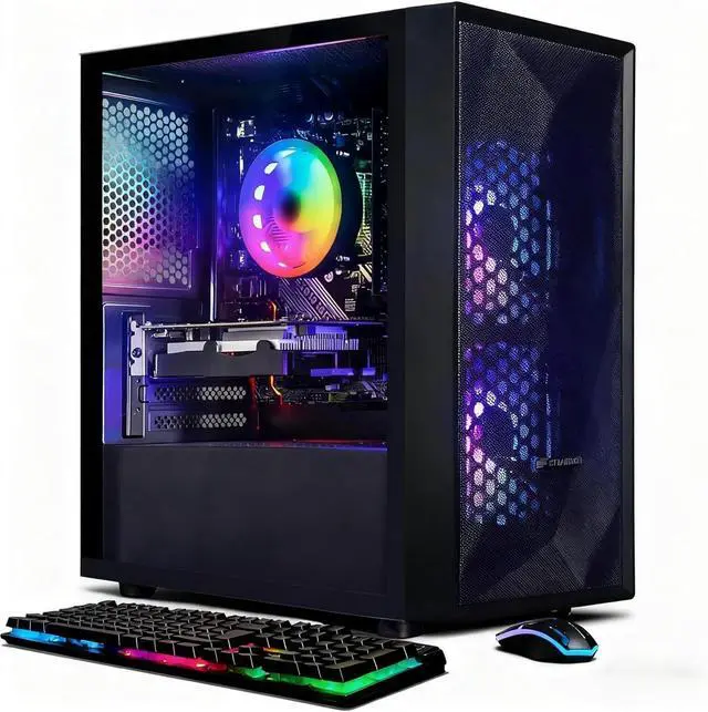 STGAubron Gaming PC Desktop Computer, Intel Core i5 up to 3.7GHz, GeForce RTX 2060 6G GDDR6 Graphics, 16G RAM, 512G SSD, USB WiFi 6 & Bluetooth 5.0,