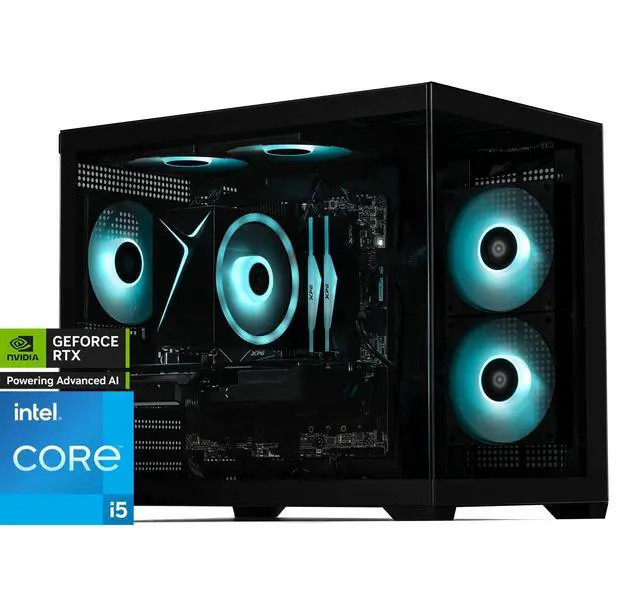 STORMCRAFT Gaming PC SIRIUS Intel Core i5-14400F NVIDIA GeForce RTX 5060 – AI Powered 32GB DDR5 6000MHz RGB 2TB NVMe SSD 650W PSU Windows 11 Home -