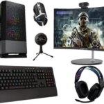 Streamer Desktop Bundle | RTX 3060 12GB | Ryzen 5600 | Curved Monitor, Webcam & Logitech Keyboard, Mouse, Headset, and Microphone