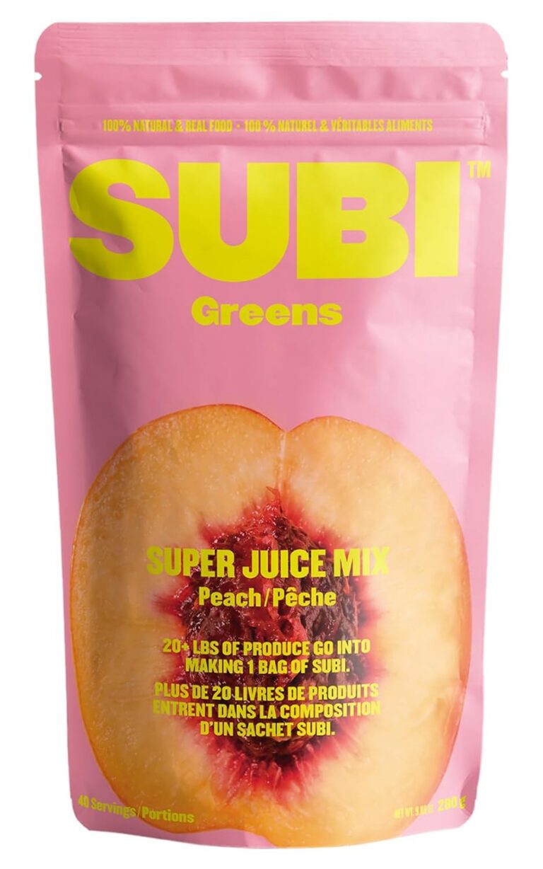 SUBI Greens Superfood Powder MADE IN CANADA DAILY VEGETABLE REPLACEMENT Raw Superfood Ingredients: Matcha, Kale, Barley Grass, Spirulina, Acai, Goji Berry 40 Day Supply