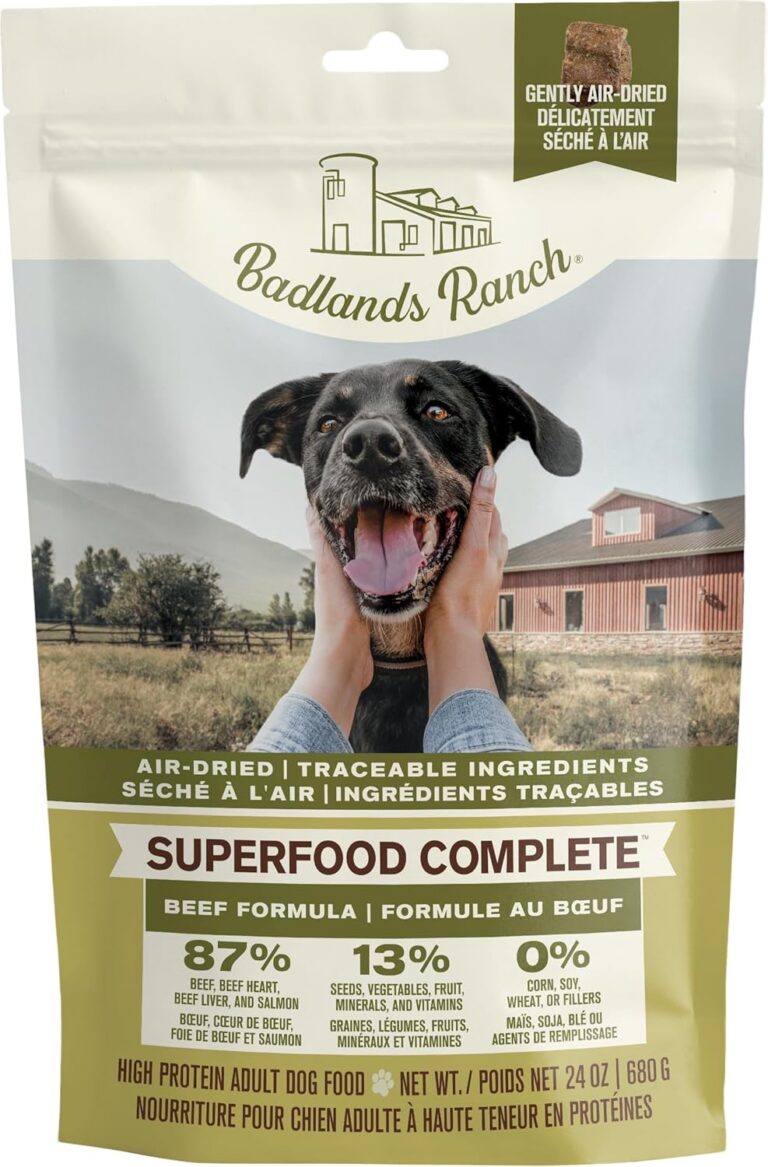 Superfood Complete, Air-Dried Adult Dog Food - High Protein, Zero Fillers, BADLANDS RANCH Superfood Nutrition by Katherine Heigl (680 Grams, Beef)