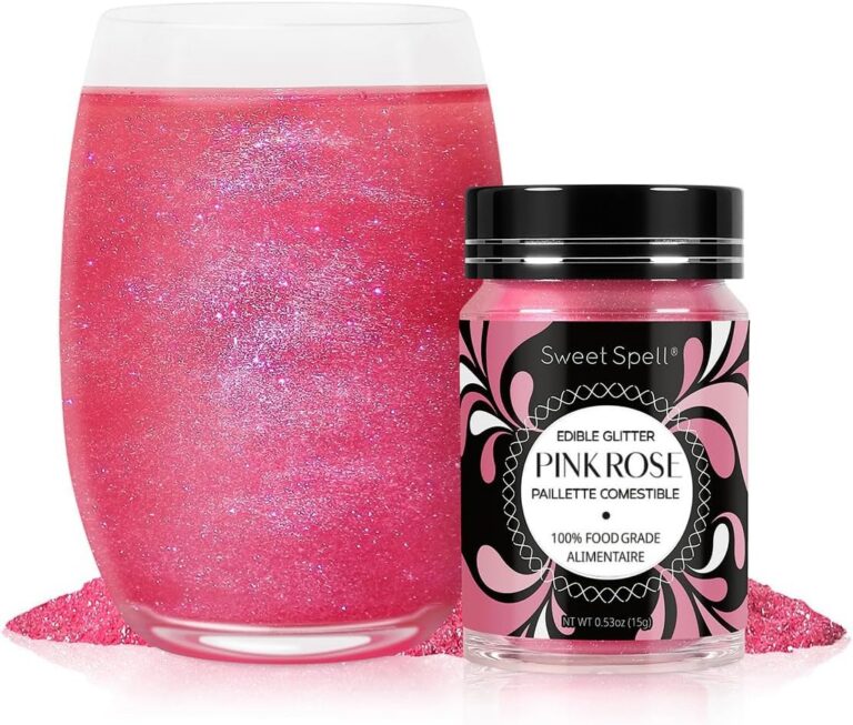 Sweet Spell Pink Edible Glitter (15g) - Shimmer Sparkles for Drinks, Cakes, Cocktails - 100% Edible & Food Grade Glitter, Vegan, Gluten-Free (Pink)