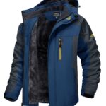 TACVASEN Men's Waterproof Fleece Liner Winter Coats Parka Mountain Windproof Warm Snow Ski Jacket with Multi-Pockets