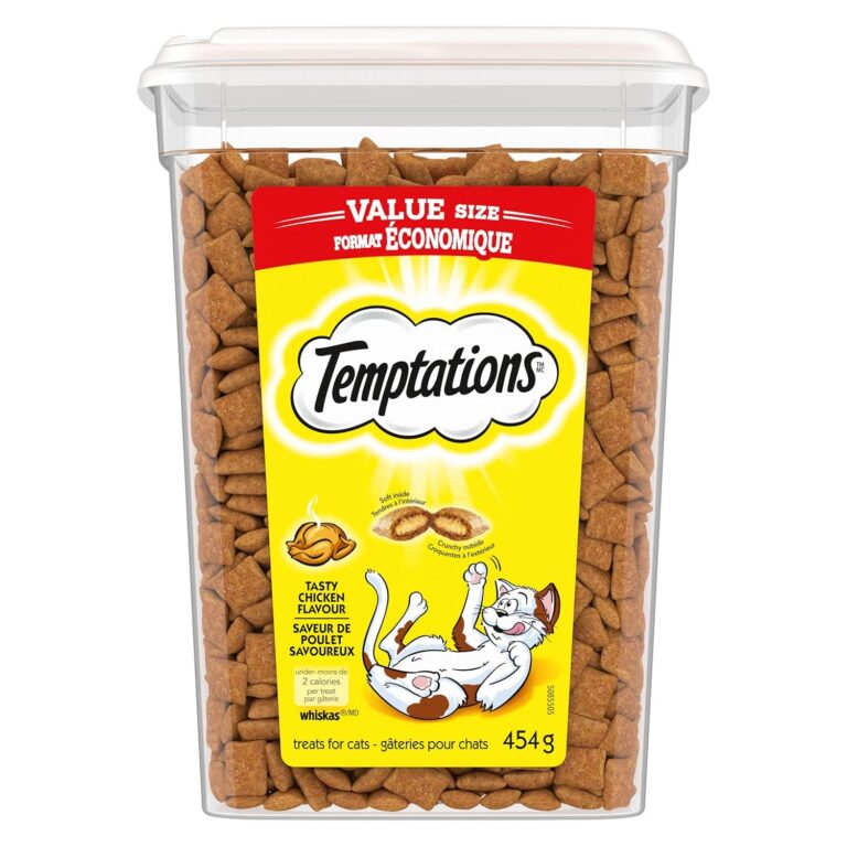 TEMPTATIONS Cat Treats, Tasty Chicken Flavour, 454g Tub