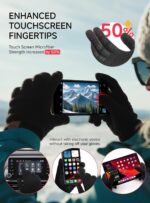 TRENDOUX Merino Wool Winter Gloves Men Women, Warm Touch Screen Gloves Fleece Thin Knit Touchscreen for Texting