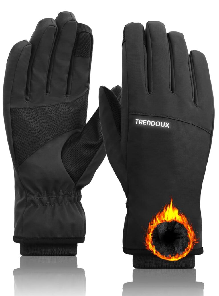 TRENDOUX Snow Winter Gloves Men Women - Ski 100% Waterproof Gloves Double Liners Warm, Touchscreen for Snowboarding & Skiing