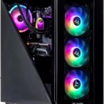 Velztorm Black Gladio Custom Built Gaming Desktop PC (AMD Ryzen 9 5900X, Radeon RX 9070 XT, 32GB DDR4, 2TB PCIe SSD, 120mm AIO, 750W PSU, RJ-45, 1