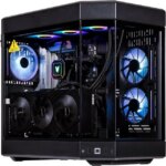 Velztorm Black Praetix 3D Gaming Desktop PC (AMD Ryzen 7 9800X3D, GeForce RTX 5060, 32GB DDR5, 2TB PCIe SSD, RGB Fans, 360mm AIO, 1000W PSU, WiFi 7,