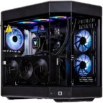 Velztorm Black Praetix 3D Gaming Desktop PC (AMD Ryzen 7 9800X3D, GeForce RTX 5060, 32GB DDR5, 2TB PCIe SSD, RGB Fans, 360mm AIO, 1000W PSU, WiFi 7,