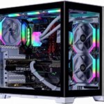 Velztorm Mini Lux Gaming Desktop PC (AMD Ryzen 9 5950X, GeForce RTX 5060, 32GB DDR4, 2TB PCIe SSD, 240mm AIO, 750W PSU, WiFi 4, RJ-45, 1 Display Port,