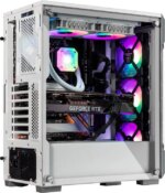 Velztorm White Ferrux Gaming Custom Desktop (AMD Ryzen 9 - 5900X 12-Core, GeForce RTX 3050, 16GB RAM, 1TB m.2 SATA SSD, USB 3.2, HDMI, Display Port,