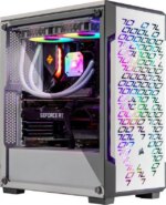 Velztorm White Ferrux Gaming Custom Desktop (AMD Ryzen 9 - 5900X 12-Core, GeForce RTX 3050, 16GB RAM, 1TB m.2 SATA SSD, USB 3.2, HDMI, Display Port,