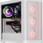 Velztorm White Pilum Custom Built Gaming Desktop PC (AMD Ryzen 7 5700X, AMD Radeon RX 9060 XT, 32GB DDR4, 2TB PCIe SSD, RGB Fans, 120mm AIO, 750W PSU,